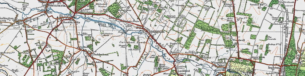 Old map of Ash Plantn in 1920