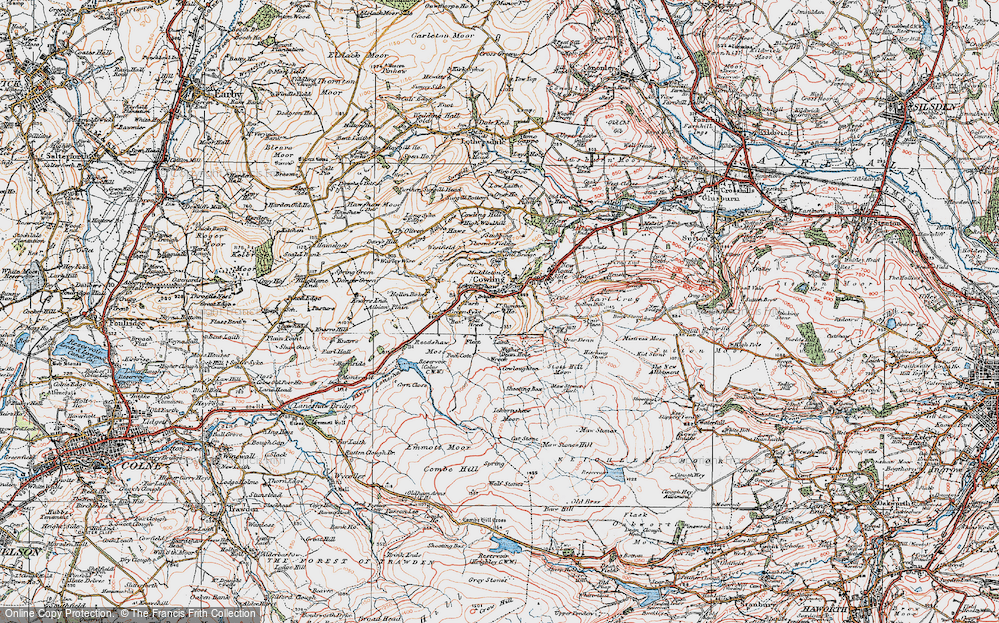 Old Map of Ickornshaw, 1925 in 1925