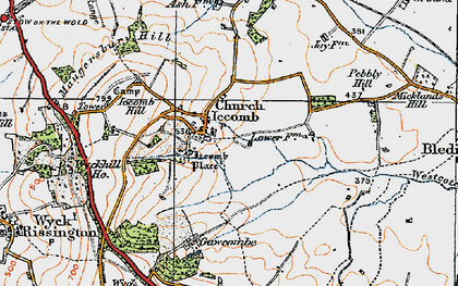 Old map of Icomb in 1919
