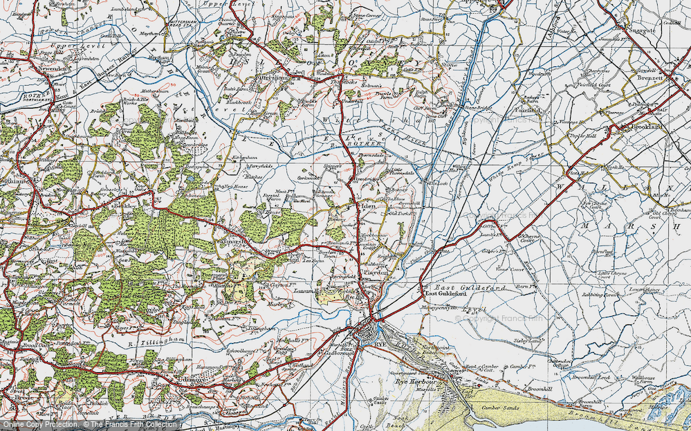 Old Map of Historic Map covering Baron's Grange in 1921