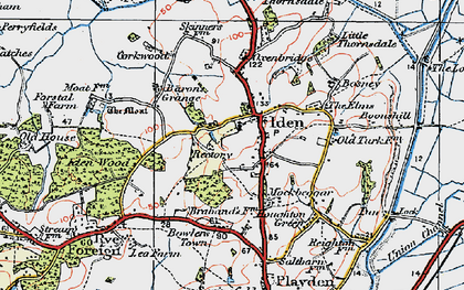 Old map of Iden in 1921
