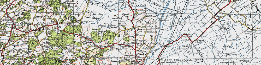 Old map of Baron's Grange in 1921