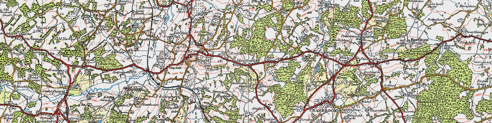 Old map of Iden Green in 1921