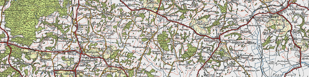 Old map of Iden Green in 1921
