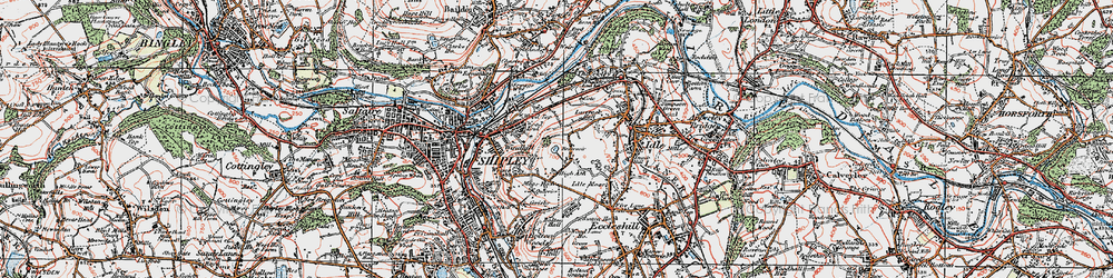 Old map of Idle Moor in 1925