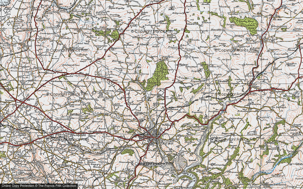 Old Map of Historic Map covering Penmount in 1919