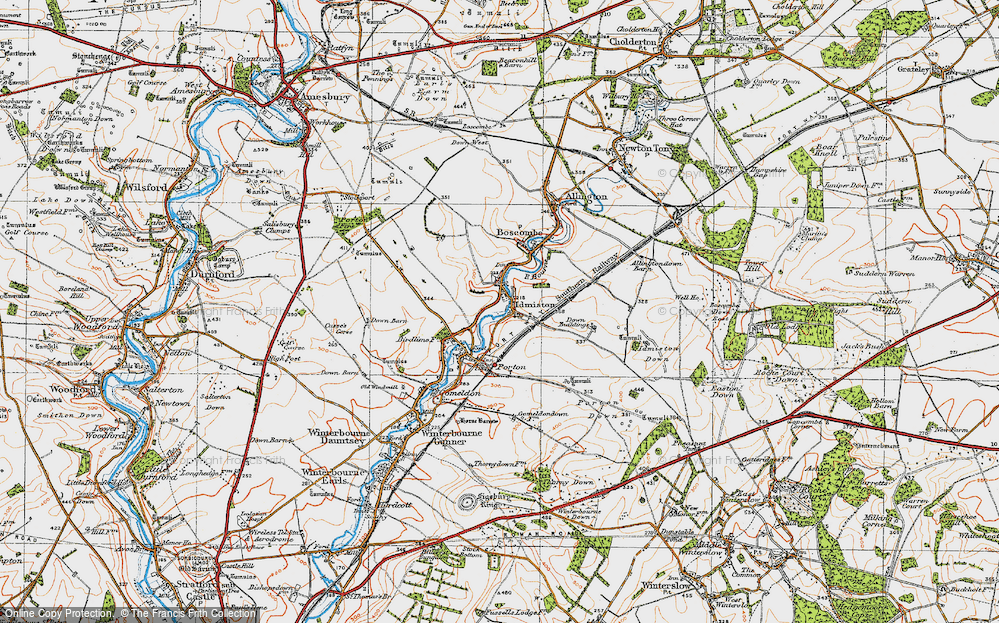 Old Map of Idmiston, 1919 in 1919