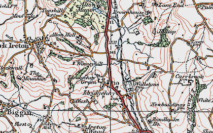 Old map of Winneyhill in 1921