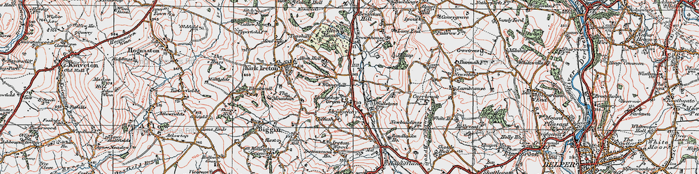 Old map of Idridgehay Green in 1921
