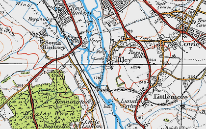 Old map of Iffley in 1919