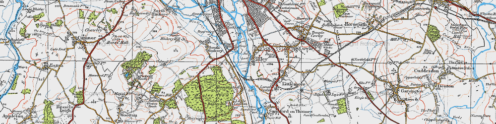 Old map of Iffley in 1919