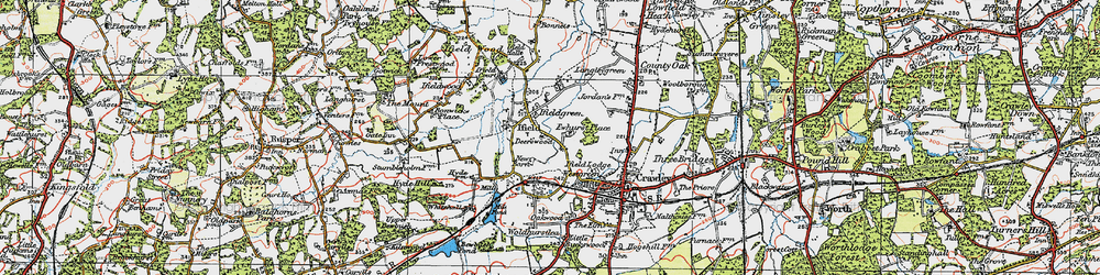 Old map of Ifield in 1920