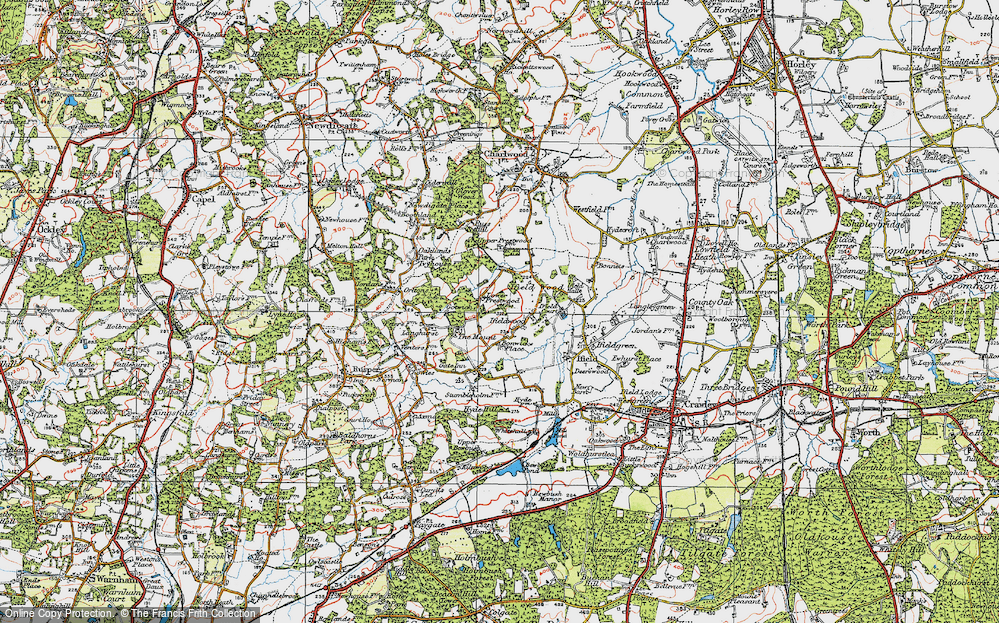 Old Map of Historic Map covering Bonwycks Place in 1920