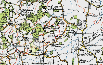 Old map of Ifieldwood in 1920