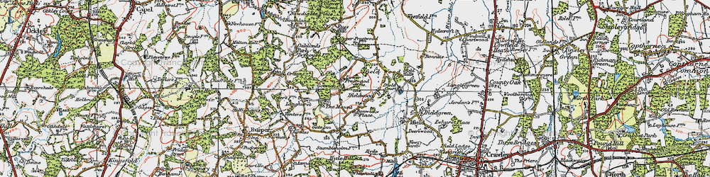 Old map of Ifieldwood in 1920