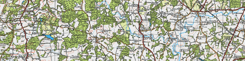 Old map of Ifold in 1920