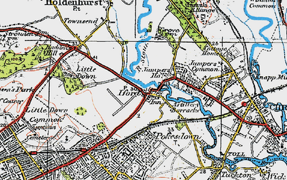 Old map of Iford in 1919
