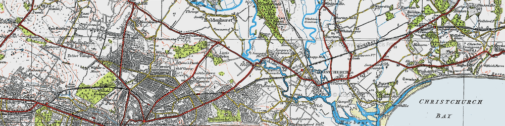 Old map of Iford in 1919