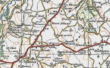 Old map of Ifton Heath in 1921