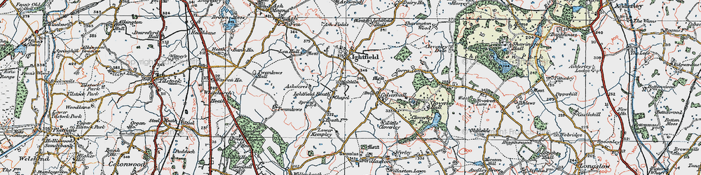 Old map of Ightfield Heath in 1921