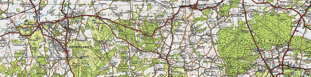 Old map of Ightham Common in 1920