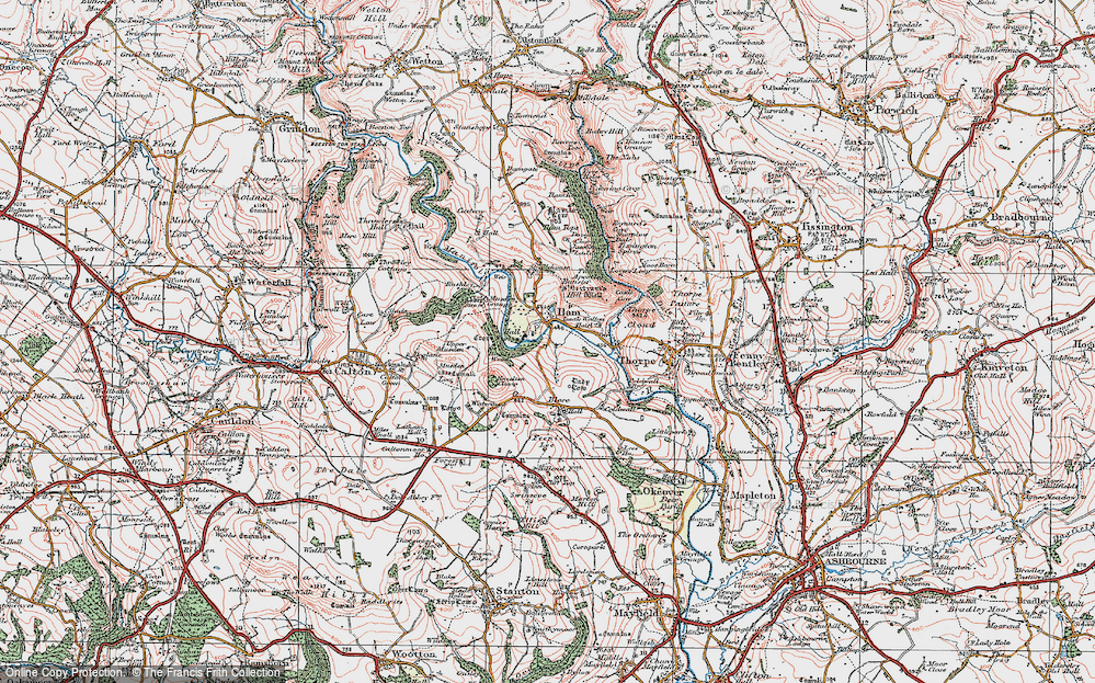 Old Map of Ilam, 1921 in 1921