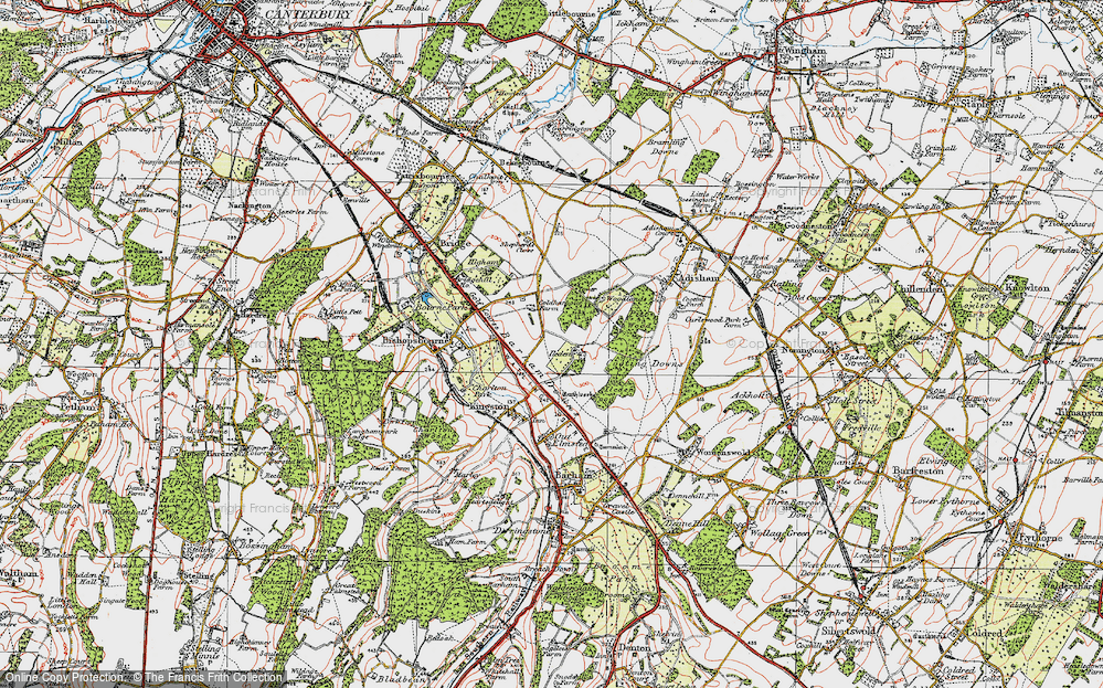 Old Map of Ileden, 1920 in 1920