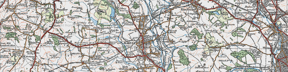 Old map of Ilkeston in 1921
