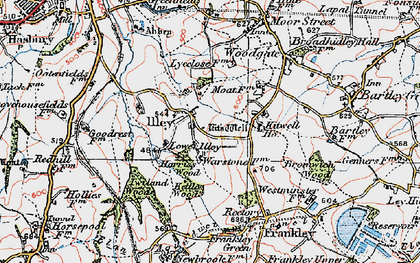 Old map of Illey in 1921