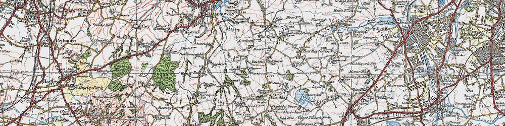 Old map of Illey in 1921