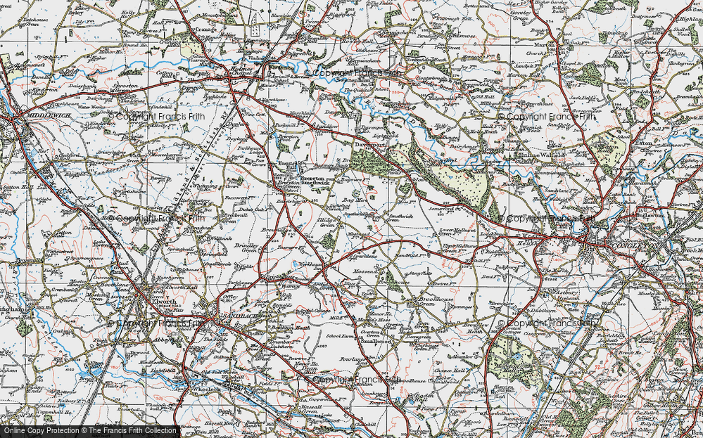 Old Map of Illidge Green, 1923 in 1923