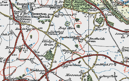Old map of Bag Mere in 1923