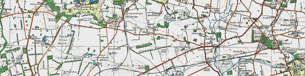 Old map of Illington in 1920