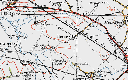 Old map of Ilmer in 1919