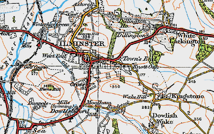 Old map of Ilminster in 1919