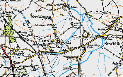 Old map of Ilton in 1919