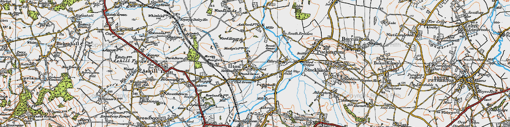 Old map of Ilton in 1919