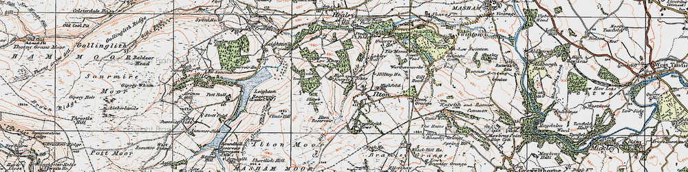 Old map of Brandwith Howe in 1925