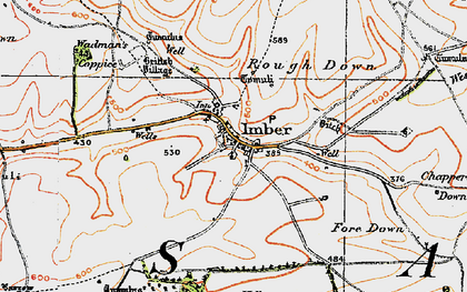 Old map of Bowls Barrow in 1919