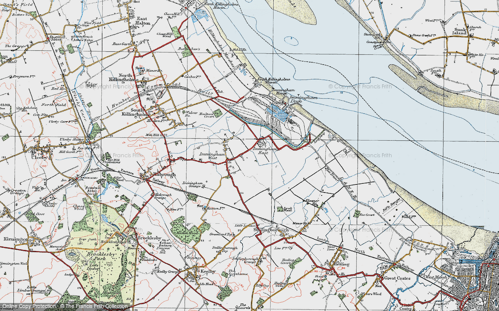 Old Map of Immingham, 1924 in 1924