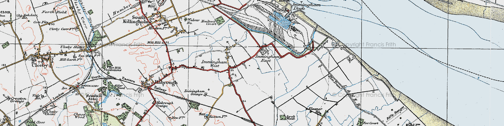 Old map of Immingham in 1924