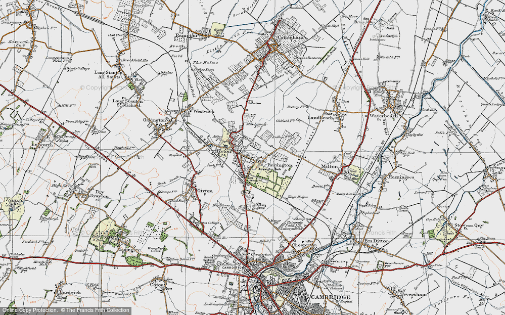 Old Map of Impington, 1920 in 1920
