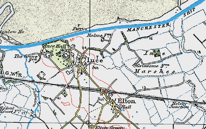 Old map of Ince in 1924