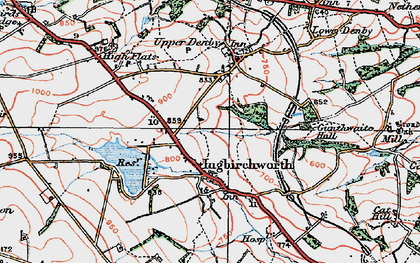 Old map of Ingbirchworth in 1924