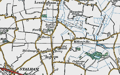 Old map of Ingham in 1922