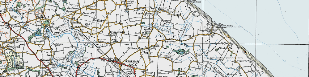 Old map of Ingham in 1922