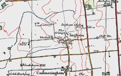Old map of Ingham in 1923