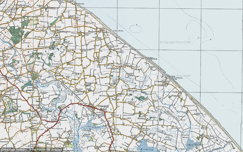 Old Map of Ingham Corner, 1922 in 1922