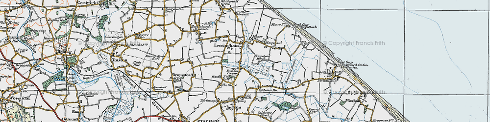 Old map of Ingham Corner in 1922