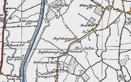 Old map of Ingleborough in 1922